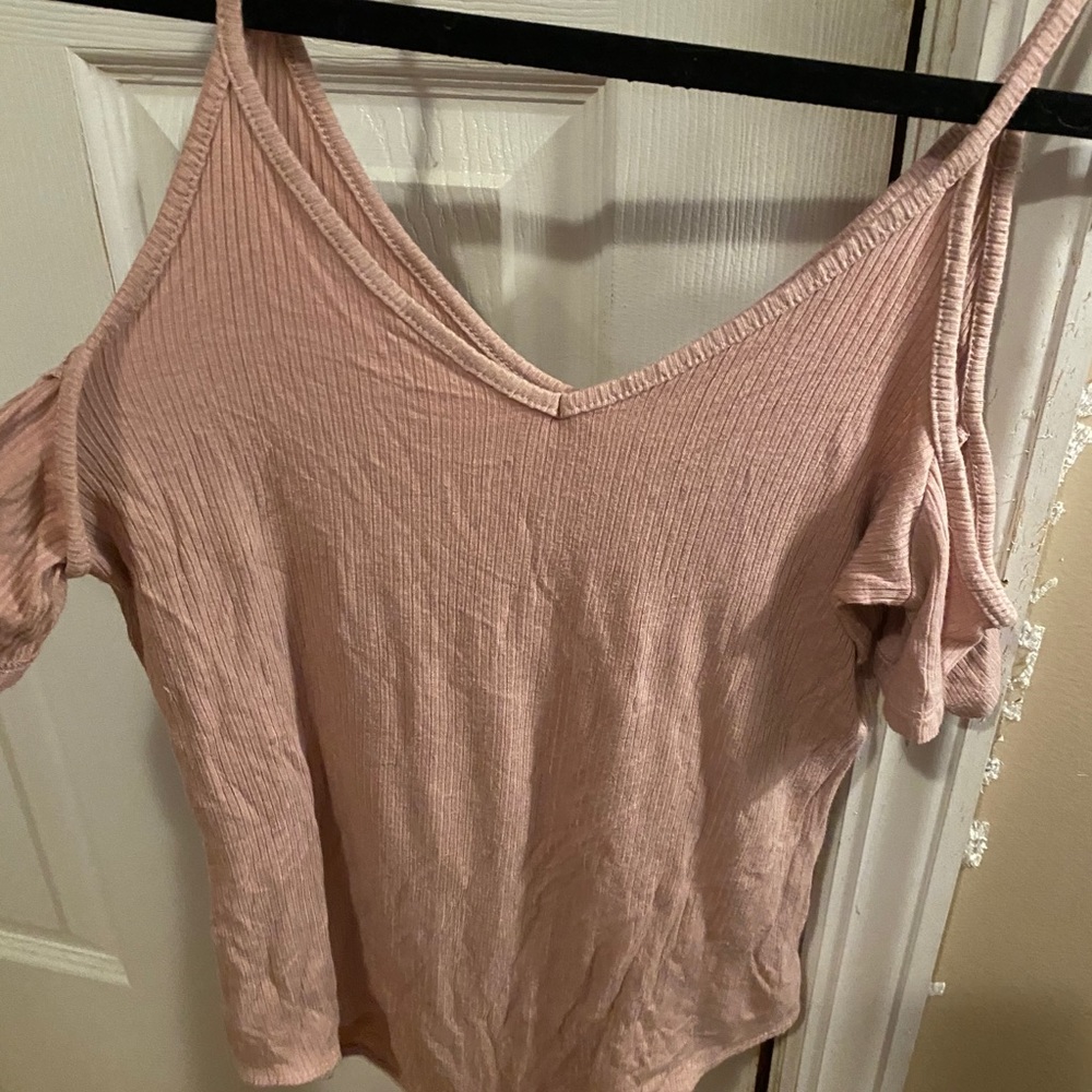 Mauve v neck bodysuit